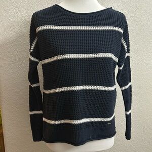 Hollister Blue and White Sweater